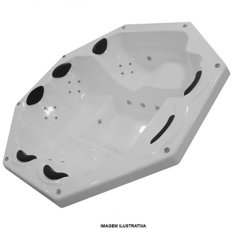 Spa Lineaplas Topazio 2,63x2,63x0,75 Gel Coat Com Hidro-Completa+Base+Aquecedor