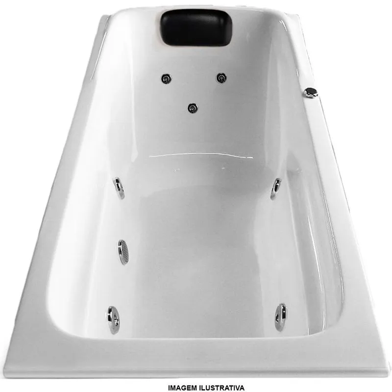 Banheira de Hidromassagem Toronto Individual 1,50x0,70x0,39 Gel Coat-Completa