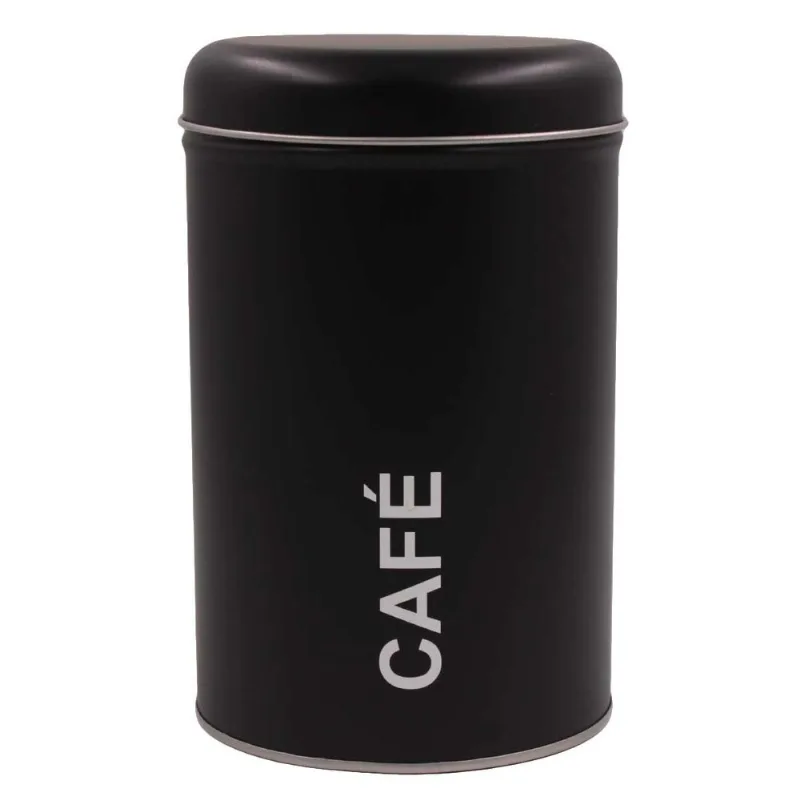 Lata Porta Condimento 15,5cm em Metal FWB-Modelo 1 Preto Café