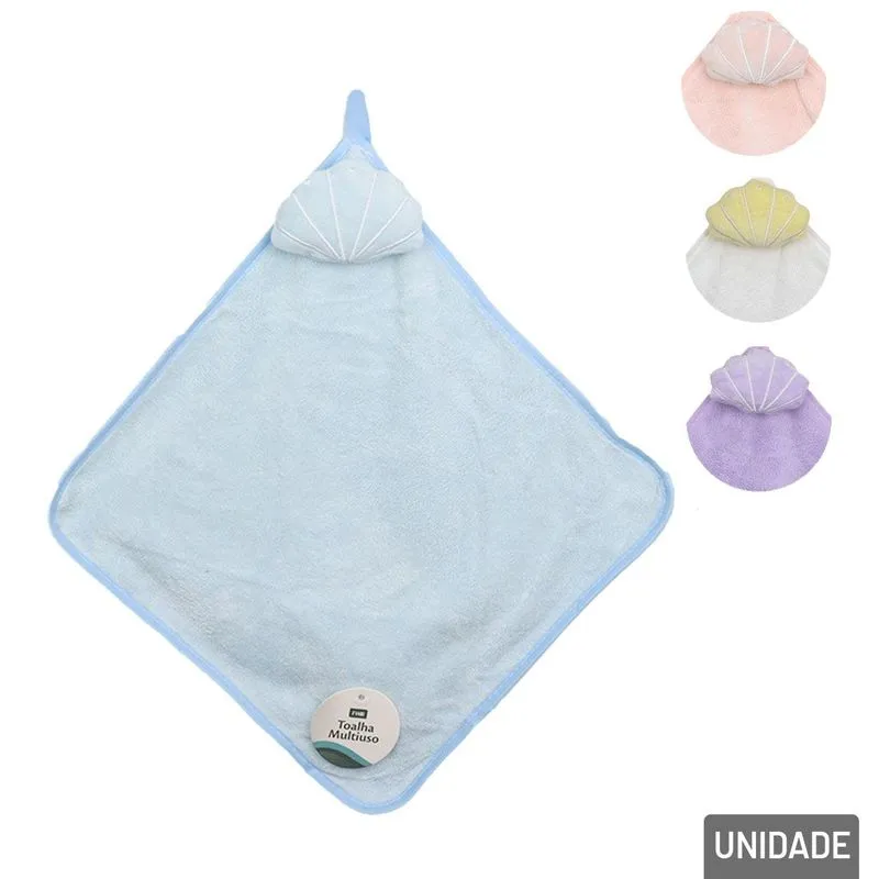 Toalha De Poliéster Infantil 30x30cm Naninha Color - Tudo Em Caixa