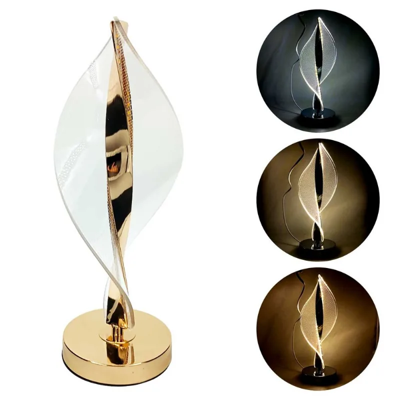Luminária de Mesa LED 34cm em Metal FWB-Dourado