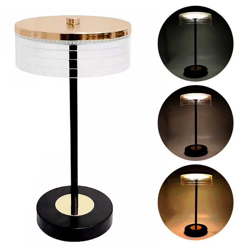 Luminária de Mesa LED 15,5x30cm em Metal FWB