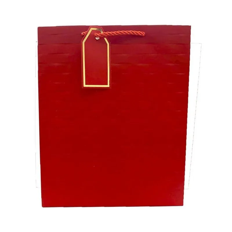Sacola Presente Luxo 32 X 26 X 12 Cm - Vermelha