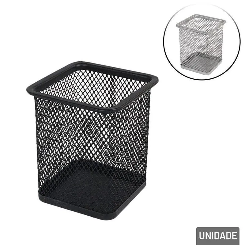 Organizador Multiuso Metal 8x9,5cm Vazado Color - Tudo Em Caixa