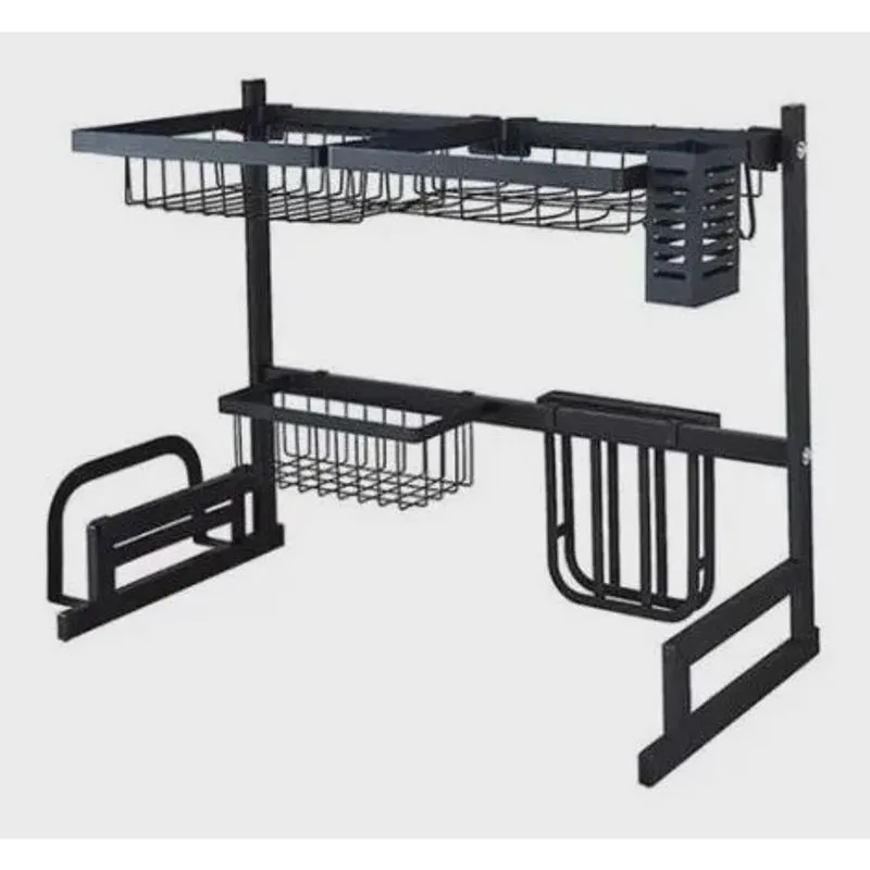 Organizador De Pia Multiuso Linha Casa Preto-fwb