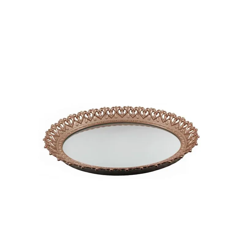 Bandeja Decorativa Moldura De Plástico Com Espelho