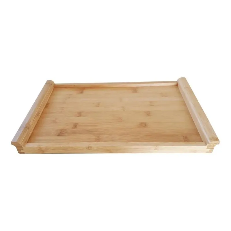 Bandeja Bambu Retangular Com Alças 40x27cm Fwb