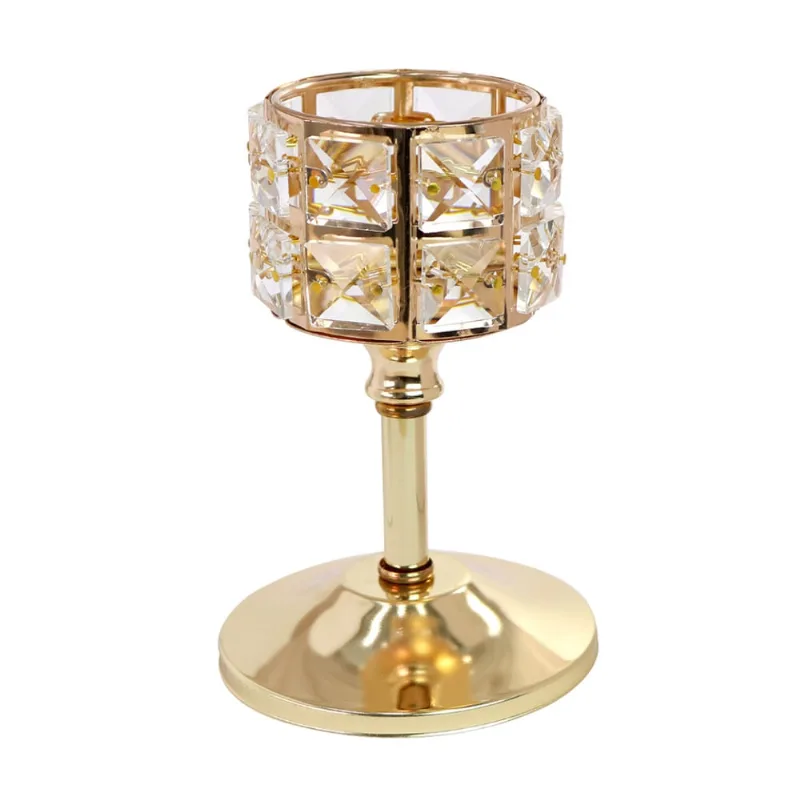 Castiçal de metal E plástico dourado 15CM