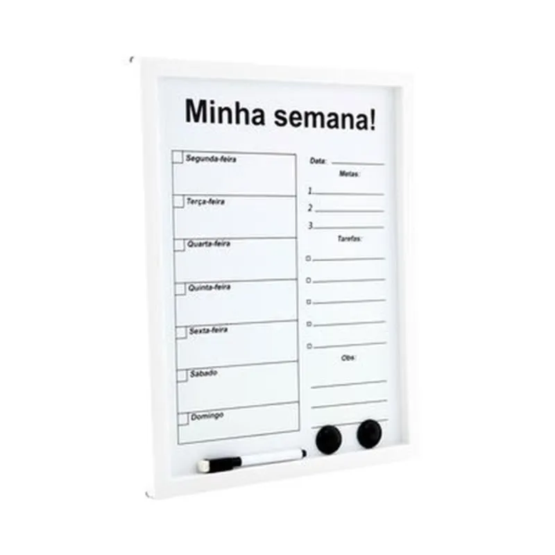 Quadro Planejamento Semanal Lousa Magnetico Organizador
