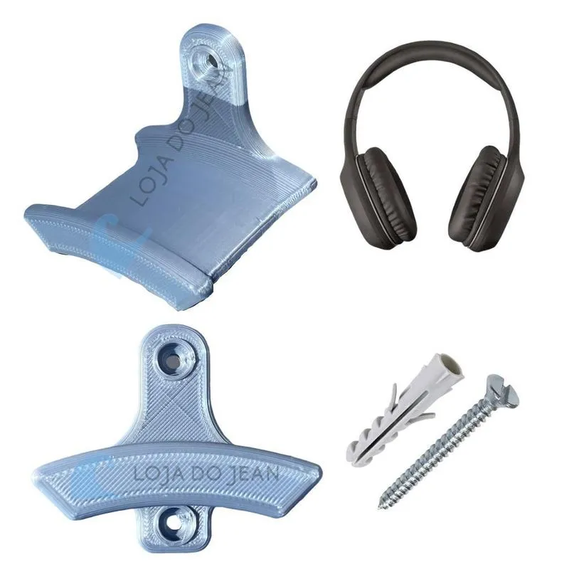 Suporte De Parede Gamer Fone Ouvido Headset Headphone Cinza
