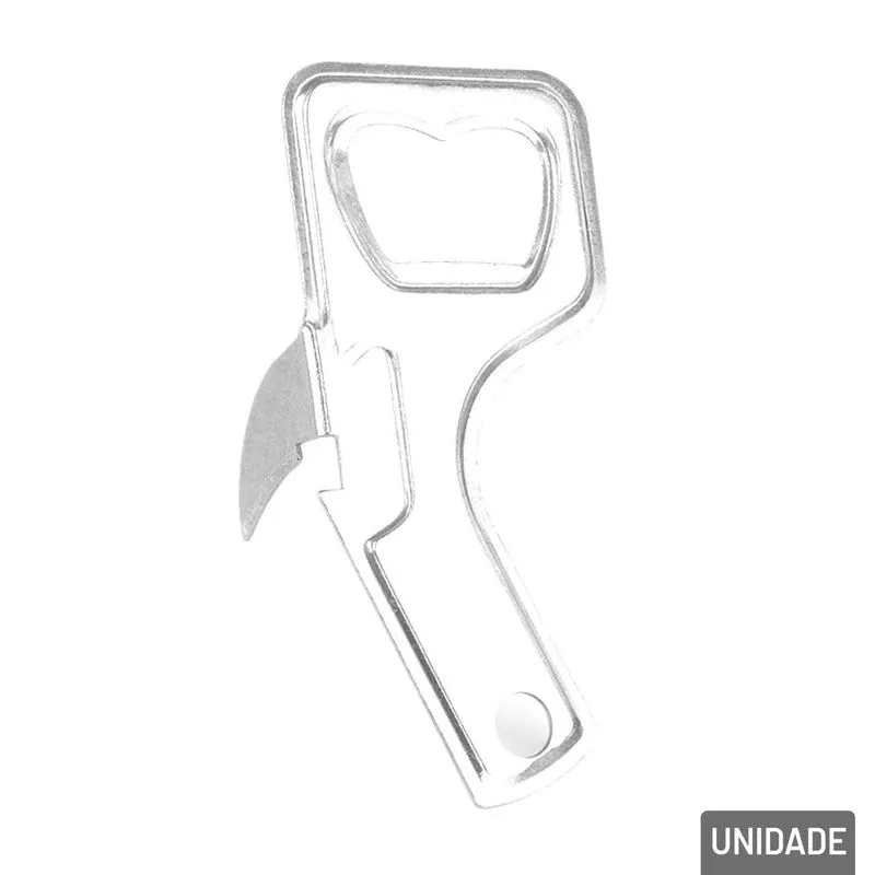 Abridor De Garrafa E Lata Metal 9cm Multiuso - Tudo Em Caixa