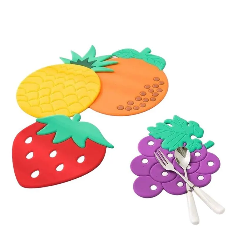Descanso Panela Silicone Frutas 16,5 Cm - Proteção E Fácil Limpeza