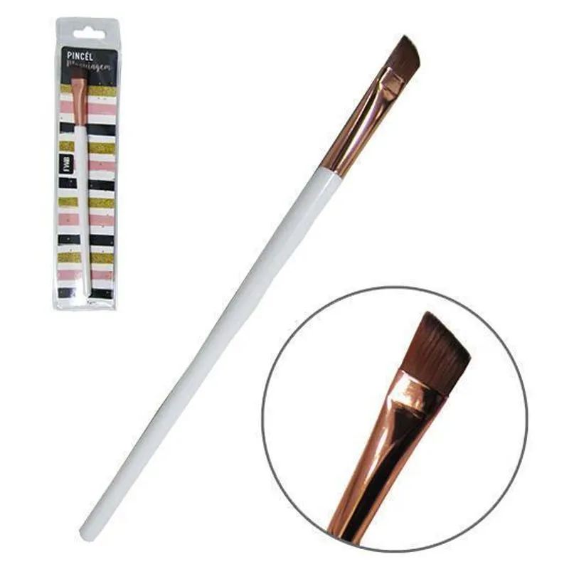 Pincel Para Make / Maquiagem Cerda Diagonal 18,6cm Na Solapa