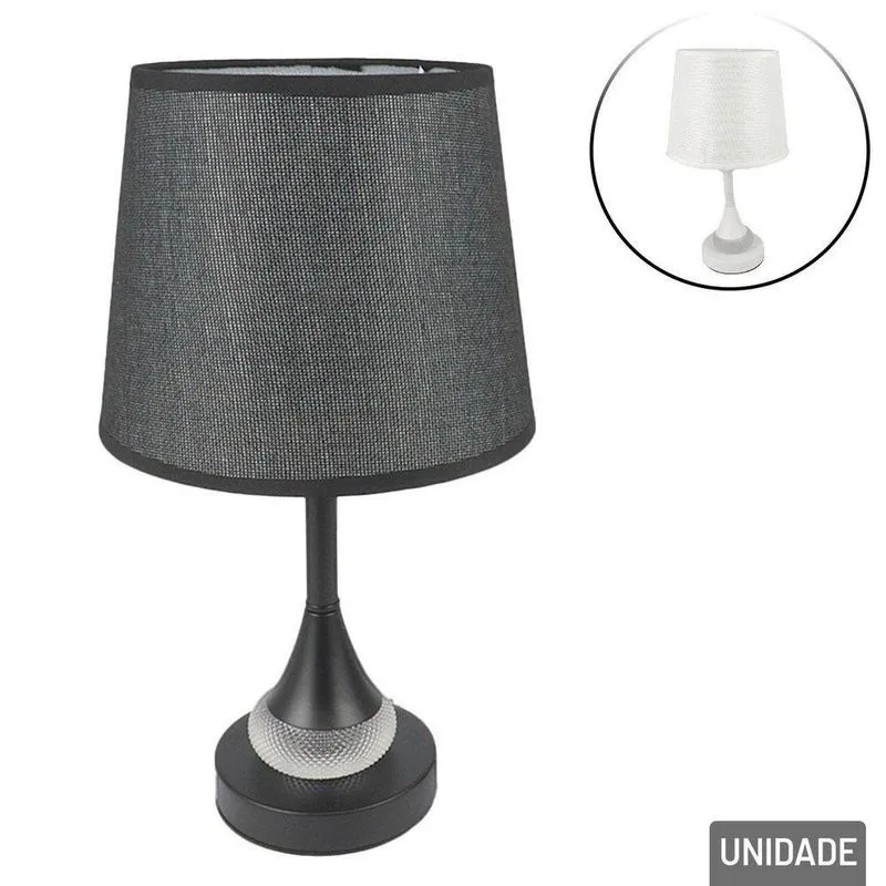 Abajur Bivolt Cúpula Base De Metal 36,5cm Color - Tudo Em Caixa