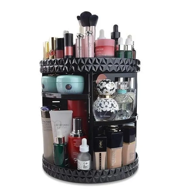 Organizador De Cosmético Maquiagem Acrílico Giratório 360º G