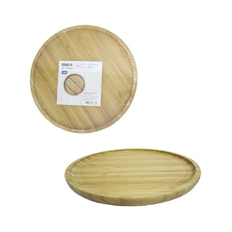 BANDEJA DE BAMBU REDONDA 25CM