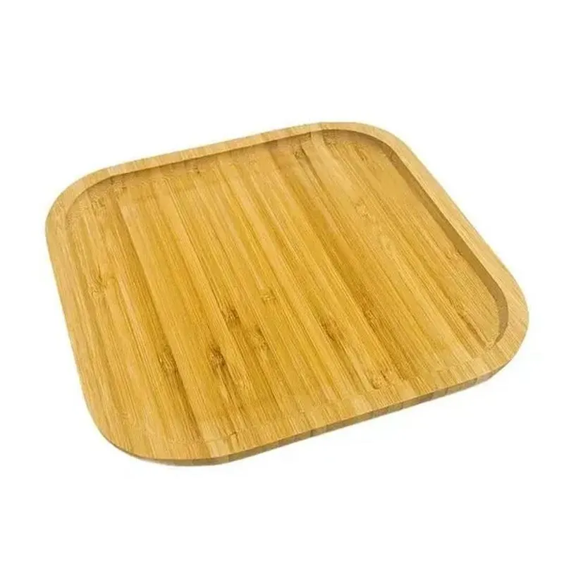 Bandeja / Petisqueira Em Bambu Quadrada 20cm - Fwb