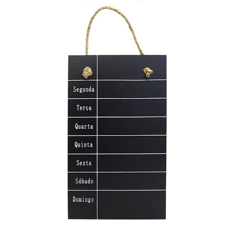 Organizador De Tarefas Semanal Em Madeira 40cm X 23cm