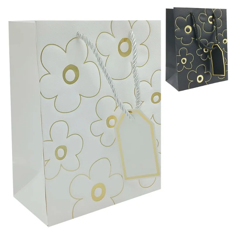 Sacola P/ Presente Flor 23x18cm em Papel FWB