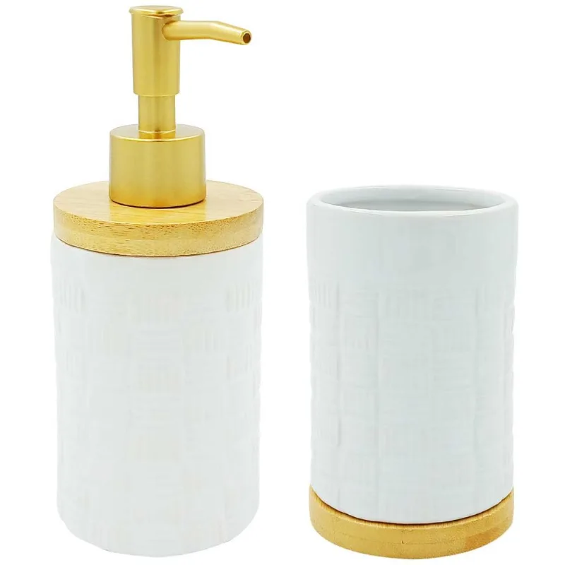 Kit Banheiro 2 Peças em Porcelana FWB-Branco