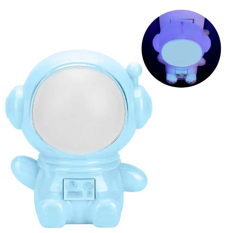 Luminária Infantil Astronauta 11cm em Plástico FWB-Azul