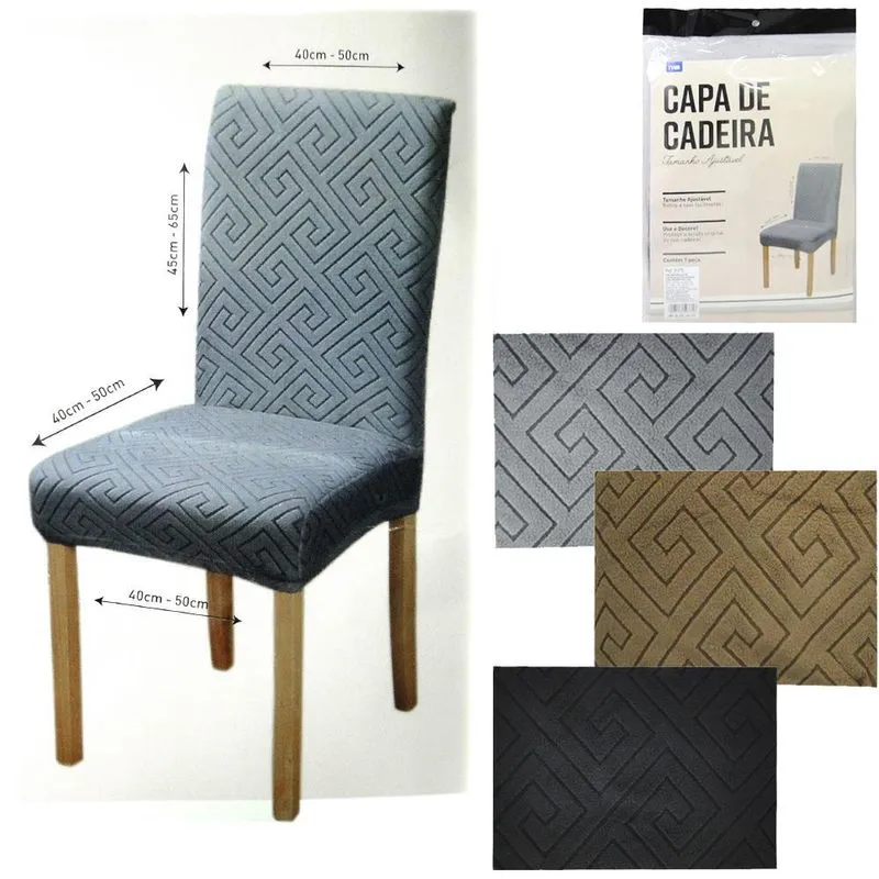 Capa De Poliester Para Cadeira Ajustavel 65x50x50cm Cinza