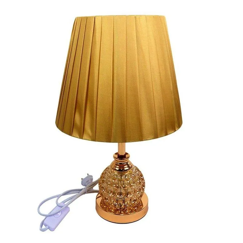 Abajur Bivolt Cúpula Color Base De Vidro 41cm - Tudo Em Caixa