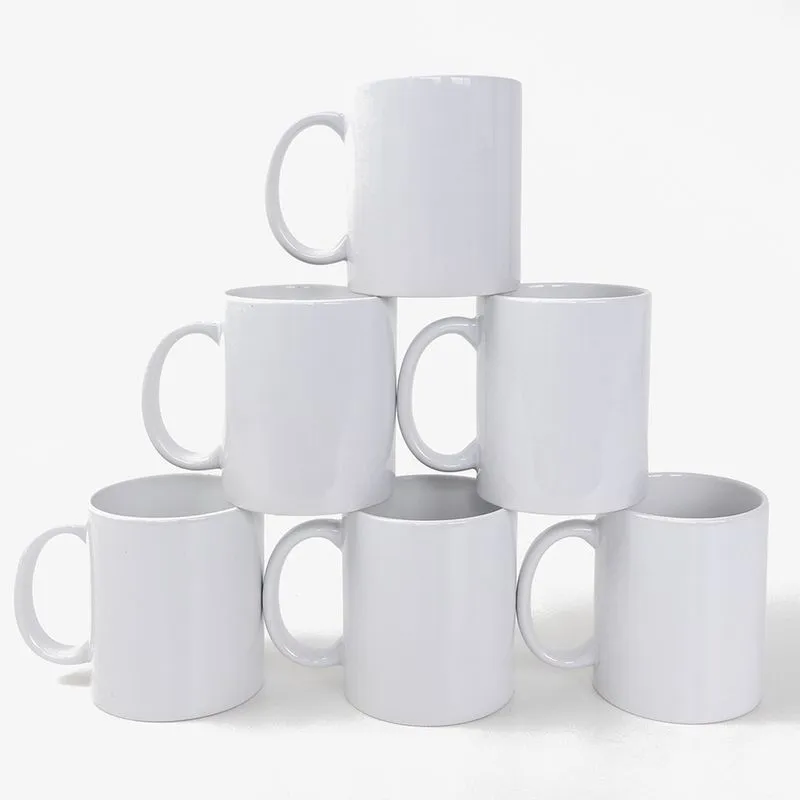Caneca de Porcelana para Sublimação Premium 325ml - 6 Un.