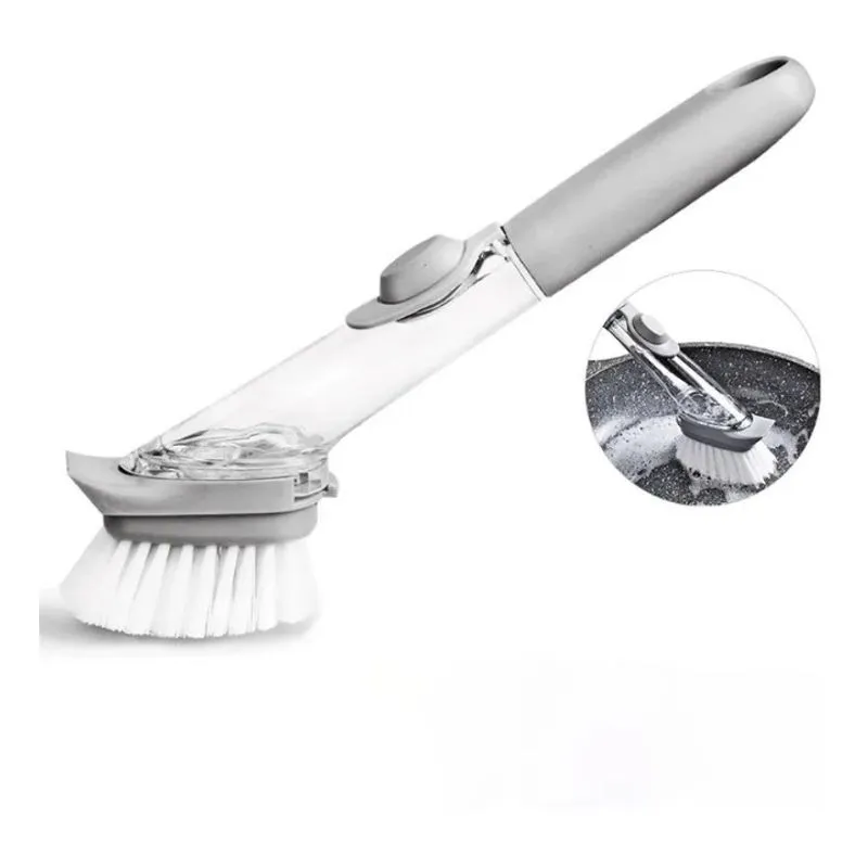 Escova De Limpeza 2 Em 1 Com Dispenser De Sabão