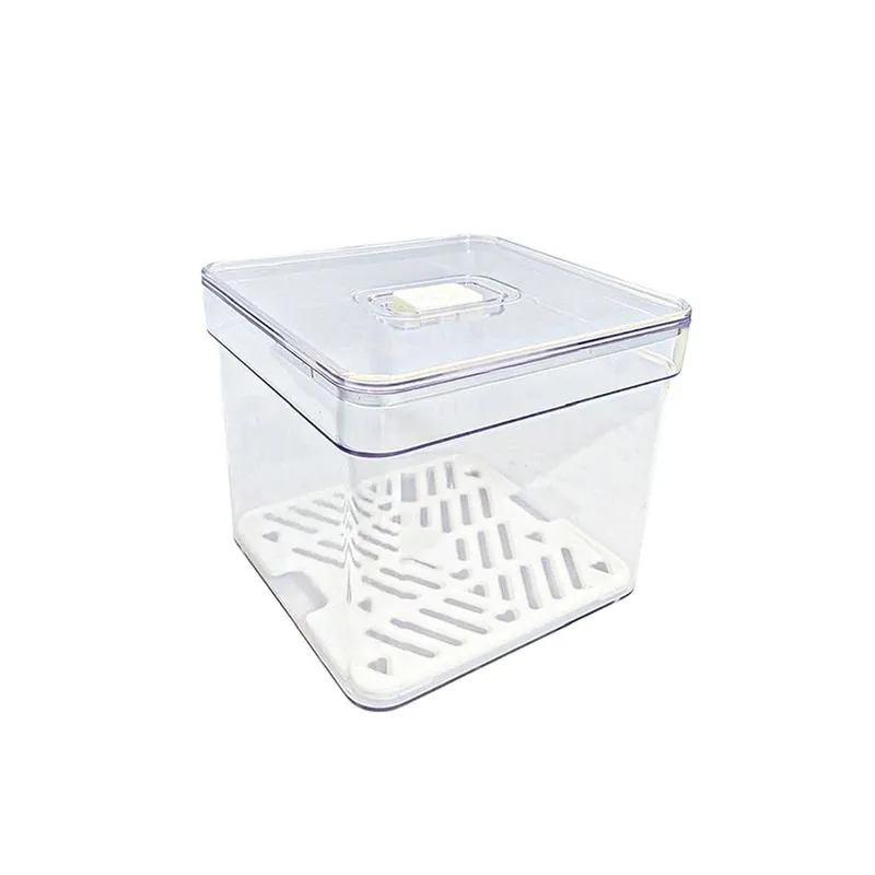 Cesto Organizador Conservador De Alimentos Cozinha Para Geladeira Armário Prático 2,8l Transparente
