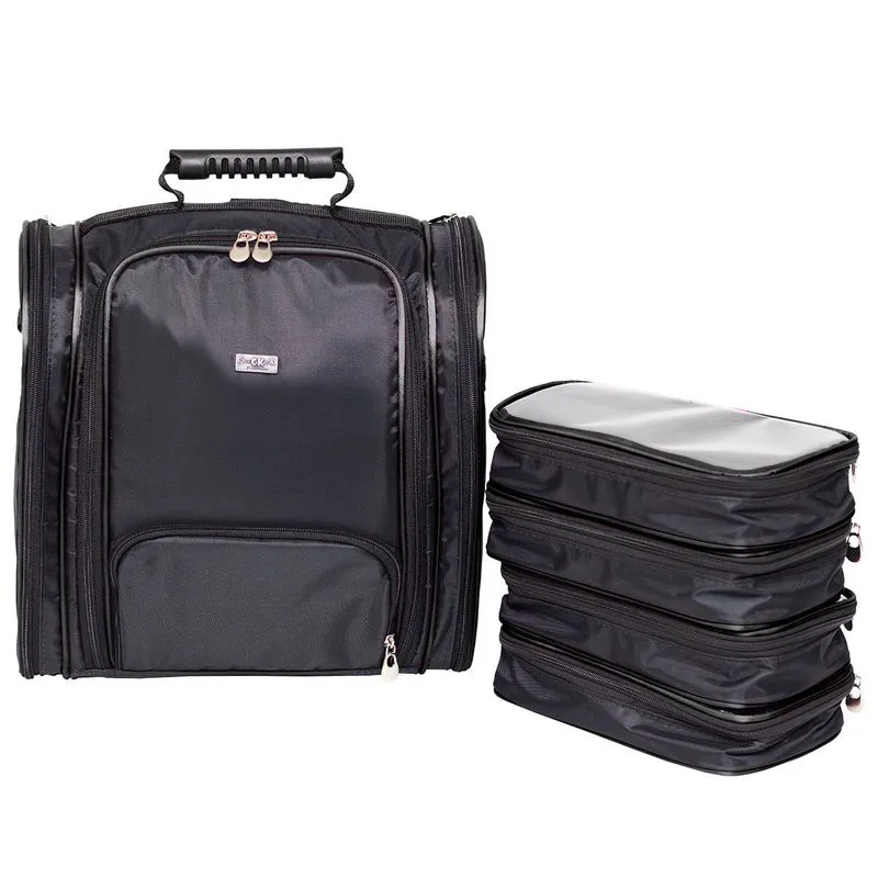 Bolsa Mochila Termica Grande Maquiagem Manicure Esmaltes Preta M-BOL01P