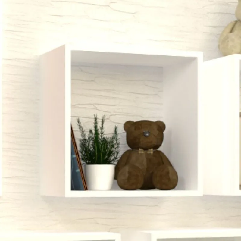 Nicho Cubo para Quarto Infantil Vitra Bramov Móveis Branco