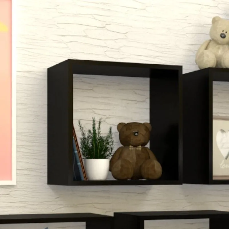 Nicho Cubo para Quarto Infantil Vitra Bramov Móveis Preto