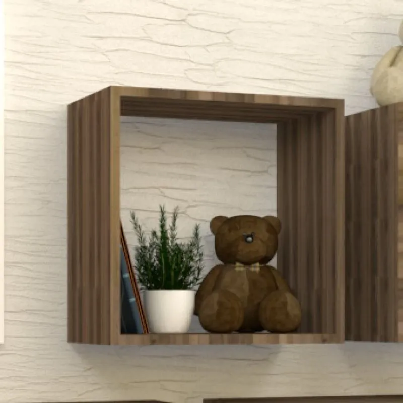 Nicho Cubo para Quarto Infantil Vitra Bramov Móveis Ameixa