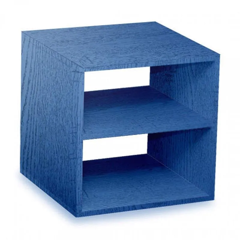 Nicho Cubo com 1 Prateleira 40cmx40cm Montana Kit Cubos Baby Bramov Móveis Azul