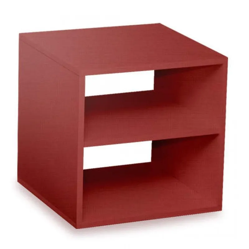 Nicho Cubo com 1 Prateleira 40cmx40cm Montana Kit Cubos Baby Bramov Móveis Vermelho