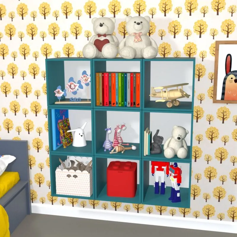 Nicho Cubo com Fundo Branco Enea Baby Bramov Móveis Agata