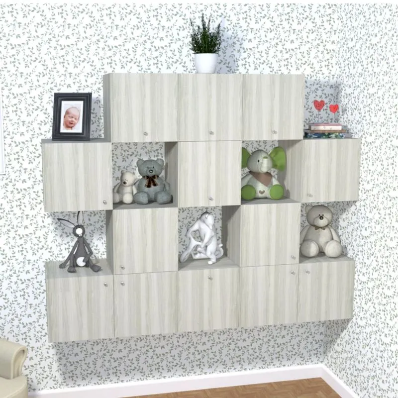 Nicho Cubo com 1 Porta Tolix Kit Cubos Baby Bramov Móveis Geneve