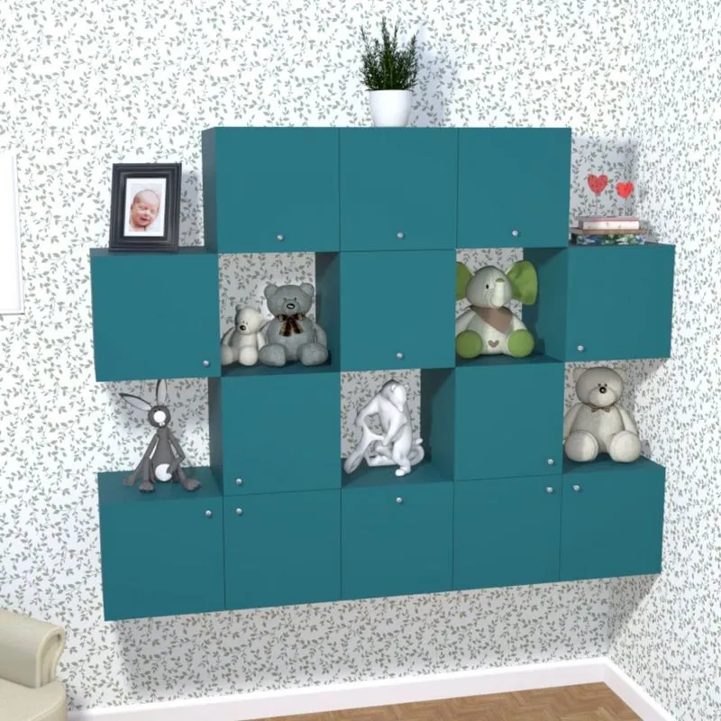 Nicho Cubo com 1 Porta Tolix Kit Cubos Baby Bramov Móveis Agata