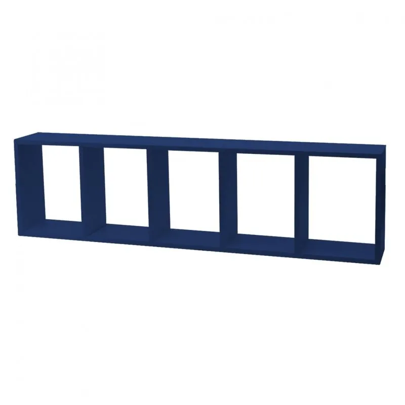 Nicho Cubo com 4 Prateleiras Alki Kit Cubos Baby Bramov Móveis Azul