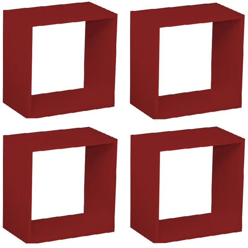 Kit Quarto Infantil 4 Nichos Cubo Vitra Kit Cubos Baby Siena Móveis