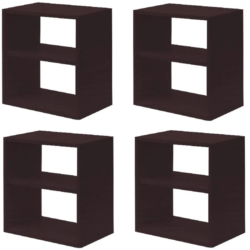 Kit Infantil 4 Nichos Cubo com Prateleira Lema Kit Cubos Baby Siena Móveis