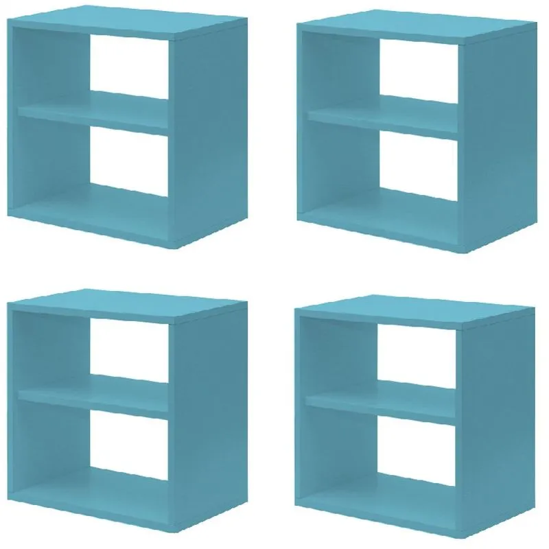Kit Infantil 4 Nichos Cubo com Prateleira Lema Kit Cubos Baby Siena Móveis
