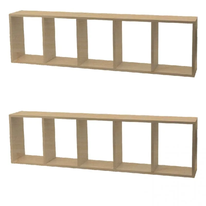 Kit Infantil 2 Nichos Cubo com 4 Prateleiras Alki Kit Cubos Baby Siena Móveis