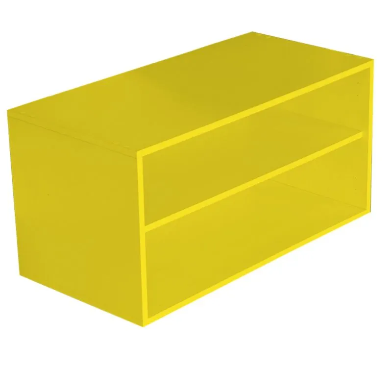 Nicho Retangular 1 Prateleira Glas Bramov Móveis Amarelo