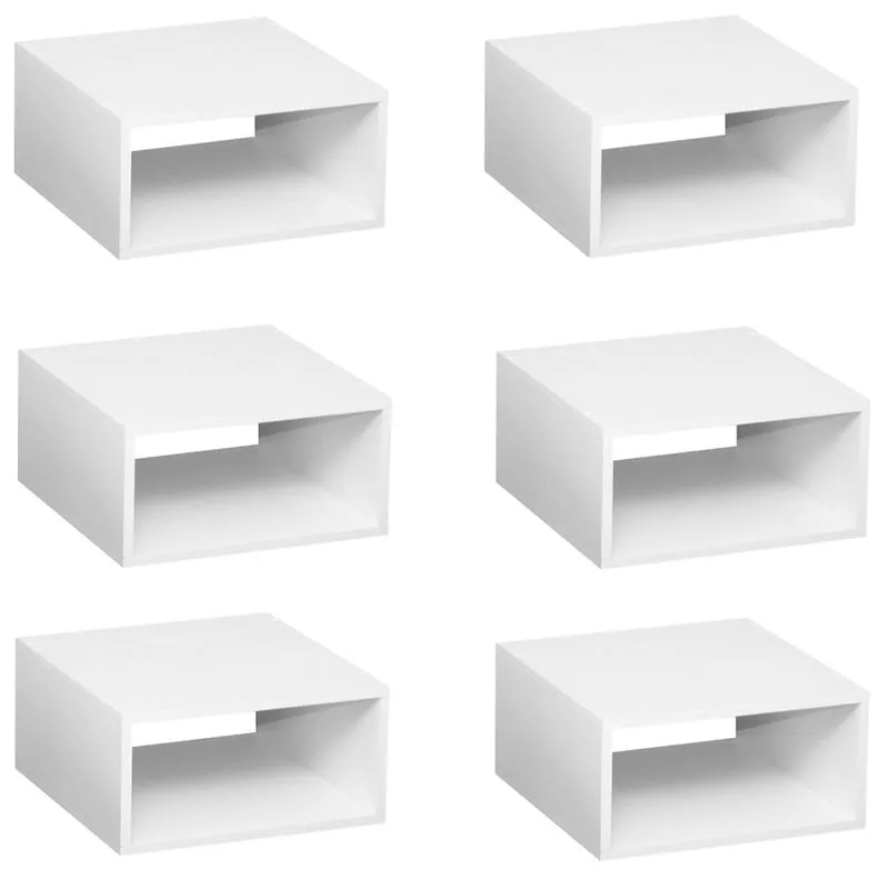 Conjunto 6 Nichos Salvatori Baby Bramov Móveis Branco