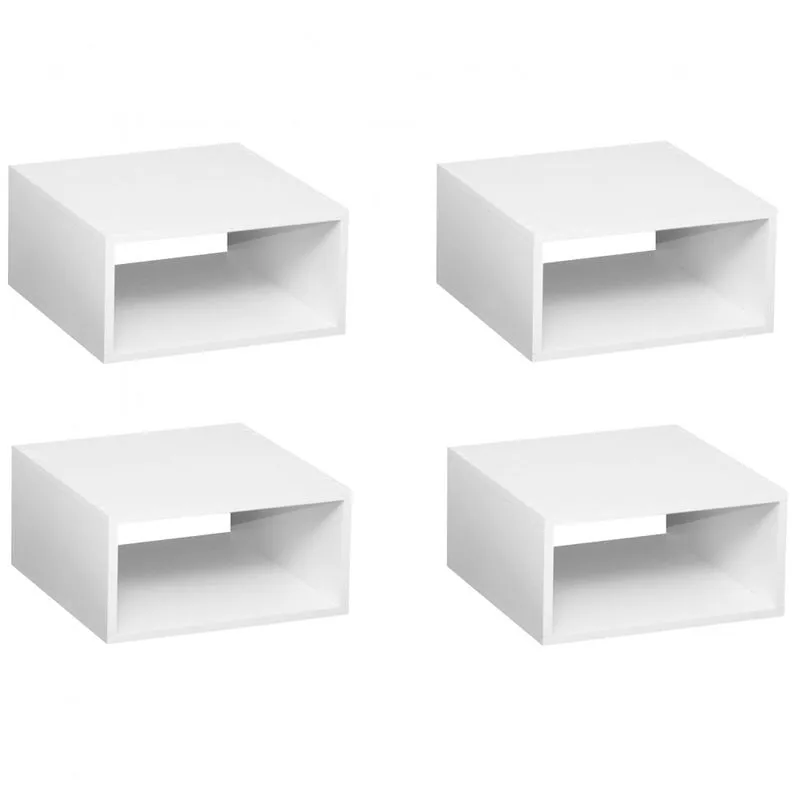 Conjunto 4 Nichos Salvatori Baby Bramov Móveis Branco