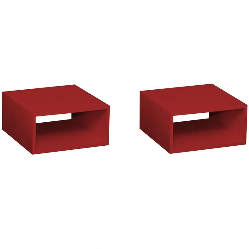 Conjunto 2 Nichos Salvatori Baby Bramov Móveis Vermelho