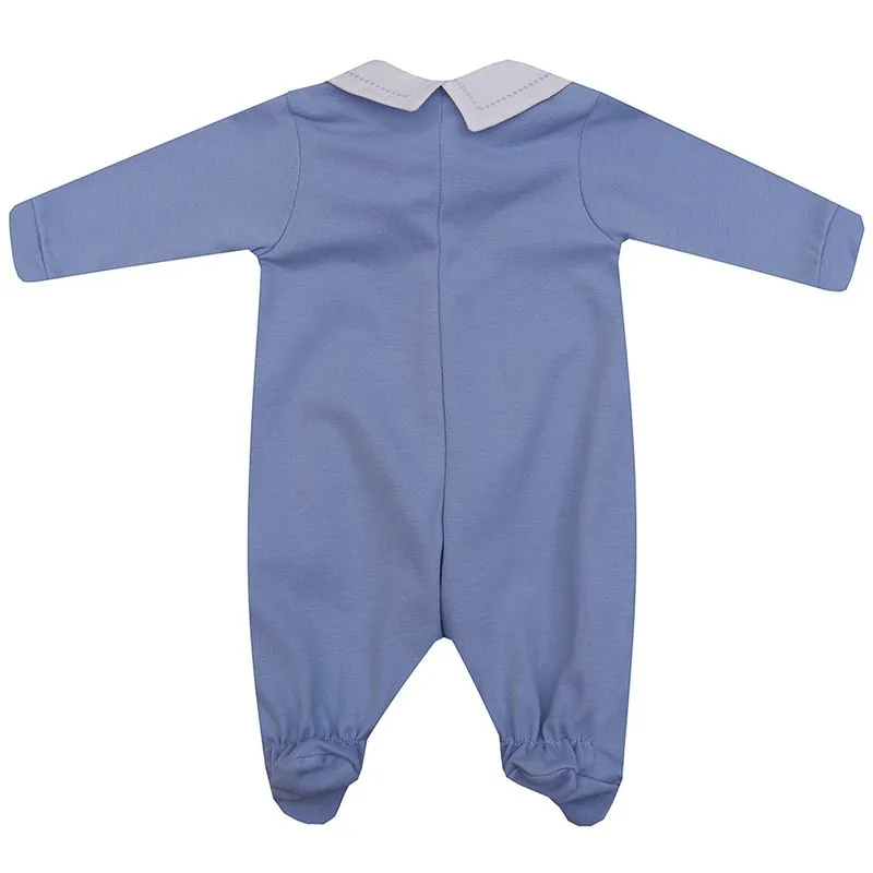 Macacão de Bebê Jujuba Suedine Azul-AZUL-PEQUENO