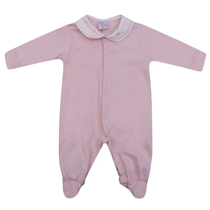 Macacão de Bebê Jujuba Suedine Rosa Claro-ROSA-PEQUENO